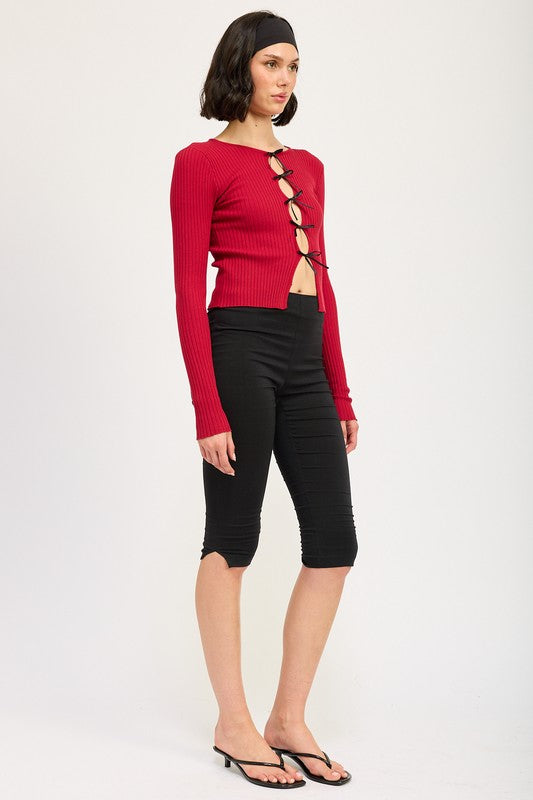 Long Sleeve Ribbed Top